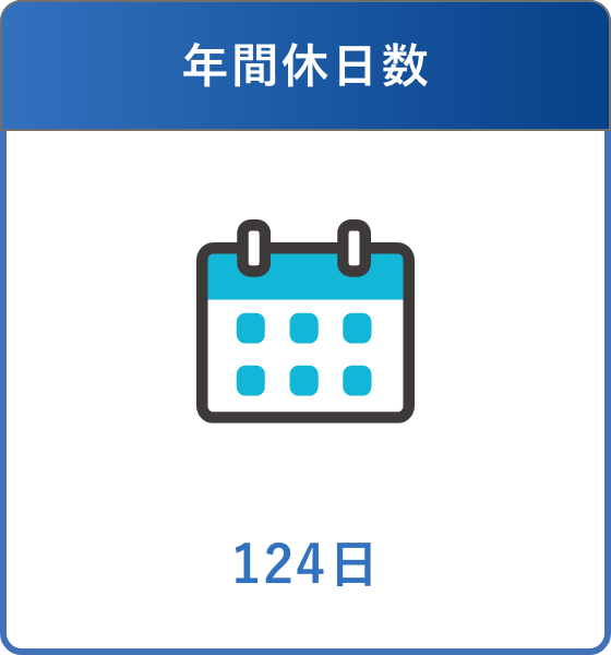 年間休日数:124日